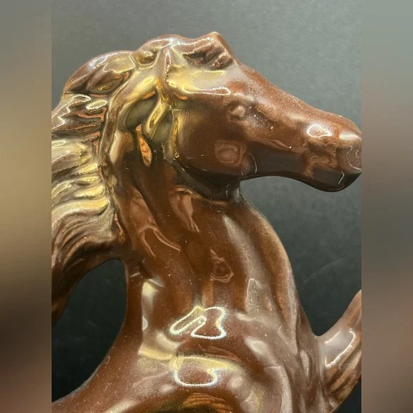 Walter Germany Vintage Ceramic Equestrian Horse Table Clock, Mantel Clock Decor - Picture 3 of 14